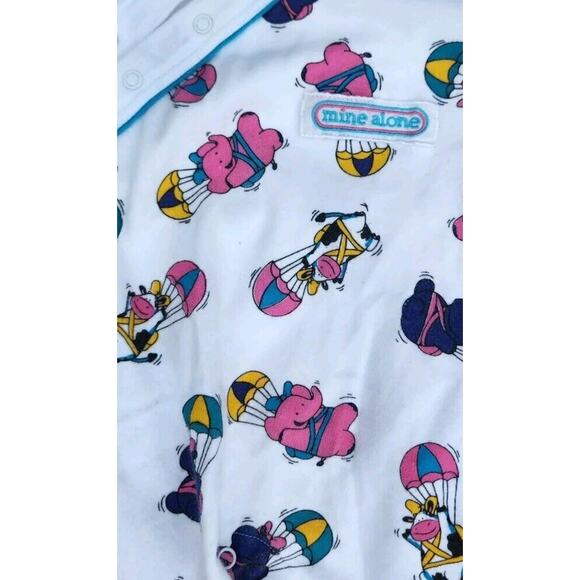 Vintage Mine Alone Animal baby pajamas 9 To 12 Months Set Of 2 - Picture 3 of 6